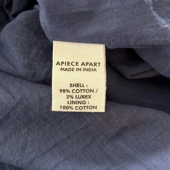 Apiece Apart Laguna mini dress in silver lurex stripes size M - Picture 13 of 13